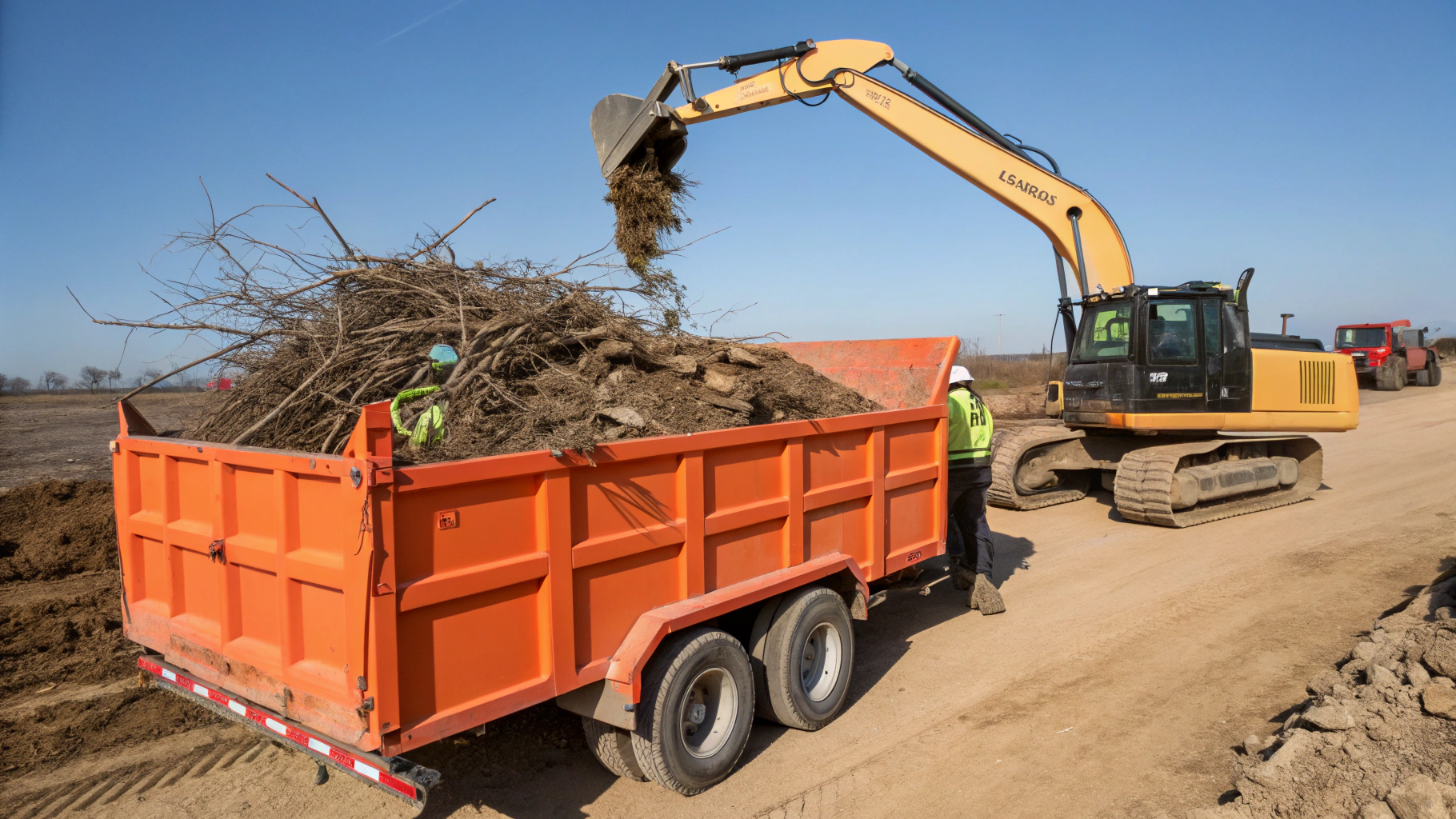 After transformation: Derelict 28ft Fifth-Wheel Demolition