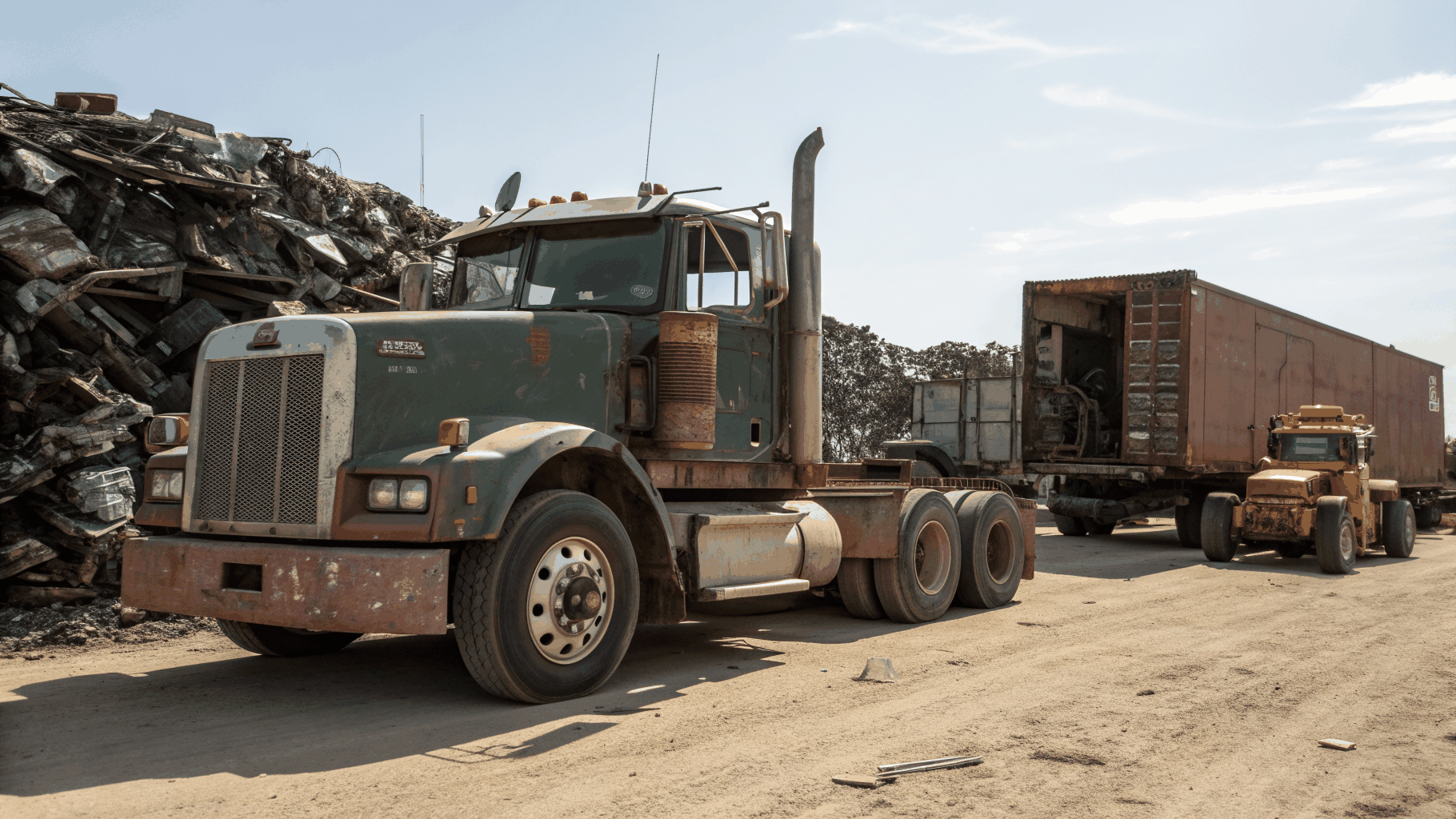 Before transformation: Derelict 28ft Fifth-Wheel Demolition